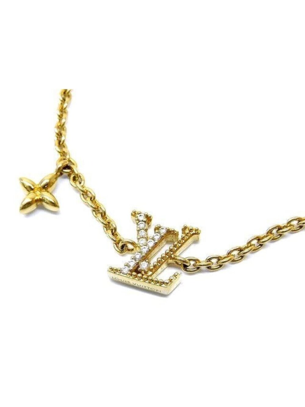 Louis Vuitton Iconic Bracelet Gold Colored Rhinestone